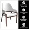 Leisuremod Ethora Collection Modern Wooden Dining Chair in White EC22W - alternate 3
