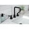 Kingston Brass Widespread Bathroom Faucet with Push Pop-Up Drain, Matte Black KS1450TKL - alternate 1