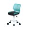 Homeroots Blue Black and White Adjustable Height Swivel Rolling Office Chair 568069 - alternate 4