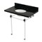 Kingston Brass 36" Black Granite Console Sink with Acrylic Legs, 8-Inch, 3-Hole, Black Granite/Polished Chrome KVPK36KA1 - alternate 1