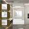 Kingston Brass 60" Acrylic Alcove Left-Hand Drain Tub with Right Sliding Tub Door, White/Brushed Brass KVTAM6032L217 - alternate 2
