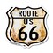 Signmission Route Us 66 Rustic, 12 inch X 12 inch, Aluminum Metal Sign, 2PK SHI-A-2PACK-12-485 - alternate 1