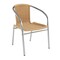 Flash Furniture Contemporary Restaurant Stack Chair, Aluminum and Beige Seat, Tan Back, 21.75 W 22" L 29 H TLH-020-BGE-GG - alternate 1