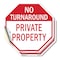 Signmission No Turnaround Private Property, 4 inch X 4 inch, Vinyl Decal, 2PK OC-D-2PACK-4-132 - alternate 1