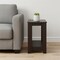 Homeroots 22" Dark Brown Wood End Table With Shelf 333043 - alternate 3
