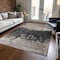 Homeroots 3' X 5' Taupe And Charcoal Abstract Washable Indoor Outdoor Area Rug 606128 - alternate 3
