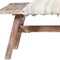 Homeroots 50" White and Brown Cotton Upholstered Striped Bench 548263 - alternate 4
