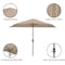 Pure Garden 9 ft Half Patio Umbrella with 20lb Base and Beige Outdoor Canopy Shade 83-OUT5461B - alternate 2