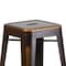 Flash Furniture 4PK 30"H Backless Distressed Copper Metal Barstool 4-ET-BT3503-30-COP-GG - alternate 5