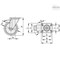 Elesa 452613 Castors stain steel bracket Thermoplastic rubber coating plate bracket,  452613 - alternate 1