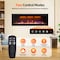 Edendirect 52.26-in W Black Wall mount LED Flat wall Electric Fireplace with Remote Control Included ZR-BI50 - alternate 4
