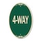 Signmission 4-Way, 12 Inch X 18 Inch Architectural Oval, Heavy Gauge Aluminum A-OV-G-1218-24374 - alternate 1