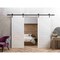 Vdomdoors Modern Double Barn Door 84" x 84" inches / Mela 0733 Painted White / 13FT Rail Track Set / Solid Pa MELA0733DB-BEM-8484 - alternate 1