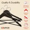Lifemaster Wooden Clothes Hangers, Non-Slip, Space-Saving, 360 Deg Swivel Hook, Holds 10lbs, 30PK CMPWH30VT - alternate 4