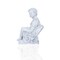 Homeroots Vintage Look Off White Boy Sitting Statue 364247 - alternate 1