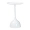 Baxton Studio Webb Metal Pedestal Accent Table, White 259-14292-ZORO - alternate 1