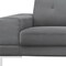 Homeroots Dark Gray Polyester L Shaped Two Piece Sofa and Chaise Sectional 473565 - alternate 4