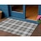Homeroots 3' X 5' Charcoal Ivory And Gold Plaid Washable Indoor Outdoor Area Rug 597099 - alternate 1