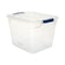 Rubbermaid Clever Store Basic Latch-Lid Container, 30 qt, 13.37in x 18.75in x 10.5in, Clear RMCC300014 - alternate 1