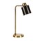 Homeroots 20" Gold Metal Desk Table Lamp With Black Drum Shade 524302 - alternate 3