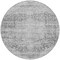 Homeroots 8' Gray And Ivory Round Oriental Washable Indoor Outdoor Area Rug 605117 - alternate 4