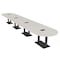 Skutchi Designs Racetrack Conference Table With Power Unit, 48 in W, 240 in L, Ivory HAR-RAC-48X240-DOU.BK-K458-EBLK - alternate 1