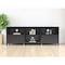 Homeroots 70" Black Wood Enclosed and Open Storage TV Stand 632587 - alternate 5