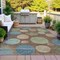 Homeroots 5' X 8' Chocolate Fern Green And Teal Blue Geometric Washable Indoor Outdoor Area Rug 630568 - alternate 4
