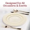 Smarty Had A Party 7.5" Ivory with Gold Edge Rim Plastic Appetizer/Salad Plates (120 Plates), 120PK 137G-CASE - alternate 3