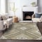 Homeroots 9' X 12' Beige Gray And Ivory Tribal Washable Indoor Outdoor Area Rug 598092 - alternate 4