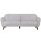 Homeroots Light Gray Fabric Finish Sofa with Solid Wood Ash Fluted Legs 374032 - alternate 1