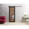 Sartodoors Sturdy Barn Door Clear Tempered Glass, Lucia 2466 Matte Black and Aluminum Strips, 6.6FT Black Rai LUCIA2466BD-B-BLK-30 x 80 - alternate 2