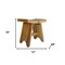 Homeroots 18" Natural Teak Rectangular Shower Bench 376726 - alternate 5