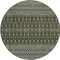 Homeroots 8' Brown Green And Olive Green Round Tribal Washable Indoor Outdoor Area Rug 582550 - alternate 2