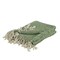 Homeroots 50" X 60" Green Cotton Woven Geometric Throw Blanket with Fringe 518809 - alternate 1