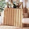 Bali & Pari Andrea Natural Rattan Console Table - Handwoven Wicker Accent Table with Pleated Skirt, Boho Decor 267-14599-ZORO - alternate 2