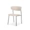 Homeroots Cream and Black Upholstered Fabric And Metal Open Back Dining Side Chair 605678 - alternate 3