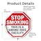 Signmission Stop Smoking This Is a Smoke Free F, 6 inch X 6 inch, Vinyl Decal, 2PK OC-D-2PACK-6-88 - alternate 2