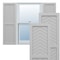 Ekena Millwork True Fit PVC Two Panel Chevron Modern Style Fixed Mount Shutters, Primed, 15"W x 32"H TFP101CV15X032PR - alternate 1