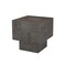 Homeroots 22" Gray Distressed Solid Wood Square Block End Table 565311 - alternate 2