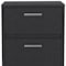Homeroots 19" Black Wood Two Drawer Nightstand 526154 - alternate 3