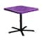 Leisure Craft 36" Square Perforated Pedestal Table, Portable, 30"H, Purple SQ36TAB30-PURPLE - alternate 1