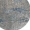 Homeroots 8' Silver Blue And Brown Round Abstract Washable Indoor Outdoor Area Rug 596832 - alternate 4