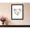 Homeroots Floral Heart Black Framed Print Wall Art 529825 - alternate 2