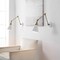 Jonathan Y Rover 7" Classic Industrial Metal Adjustable Arm LED Wall Sconce, White/Brass Gold, 2PK JYL7462B-SET2 - alternate 3
