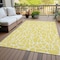 Homeroots 3' X 5' Yellow And Ivory Geometric Washable Indoor Outdoor Area Rug 599322 - alternate 3