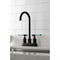 Kingston Brass Double-Handle 4" Centerset Bar Faucet, Matte Black KB8490CKL - alternate 5