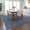 Homeroots 10' X 14' Navy Blue And Ivory Geometric Washable Indoor Outdoor Area Rug 602388 - alternate 2