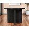 Homeroots 48" Deep Taupe Rounded Solid Wood Pedestal Base Dining Table 488599 - alternate 2
