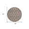 Homeroots 8' Ivory Taupe And Beige Round Floral Washable Indoor Outdoor Area Rug 582280 - alternate 3